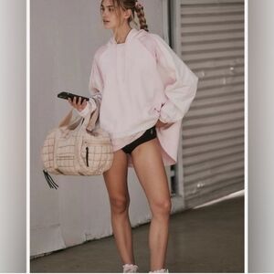 FP Movement by Free People Oversized Light Pink Hoodie Sweatshirt